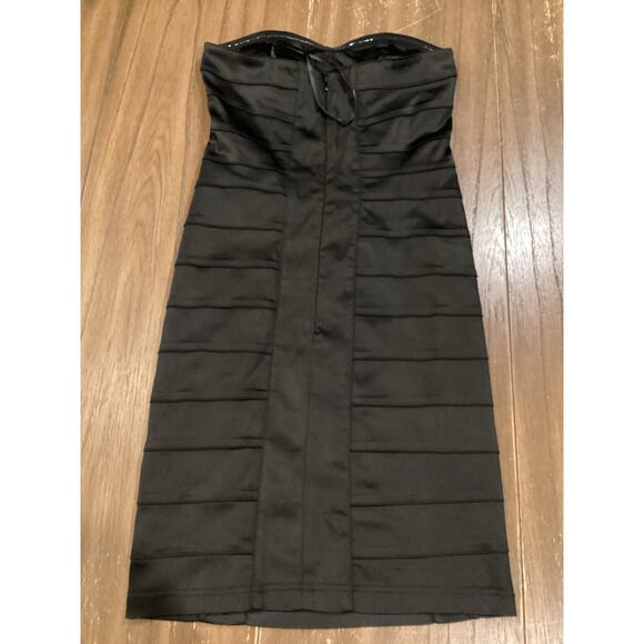 Arden B Strapless Bodycon Evening Formal date night Mini Dress bandage Black XS - Picture 5 of 7